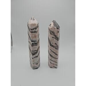 Pink Zebra Jasper 2.37lbs 1 Pair
